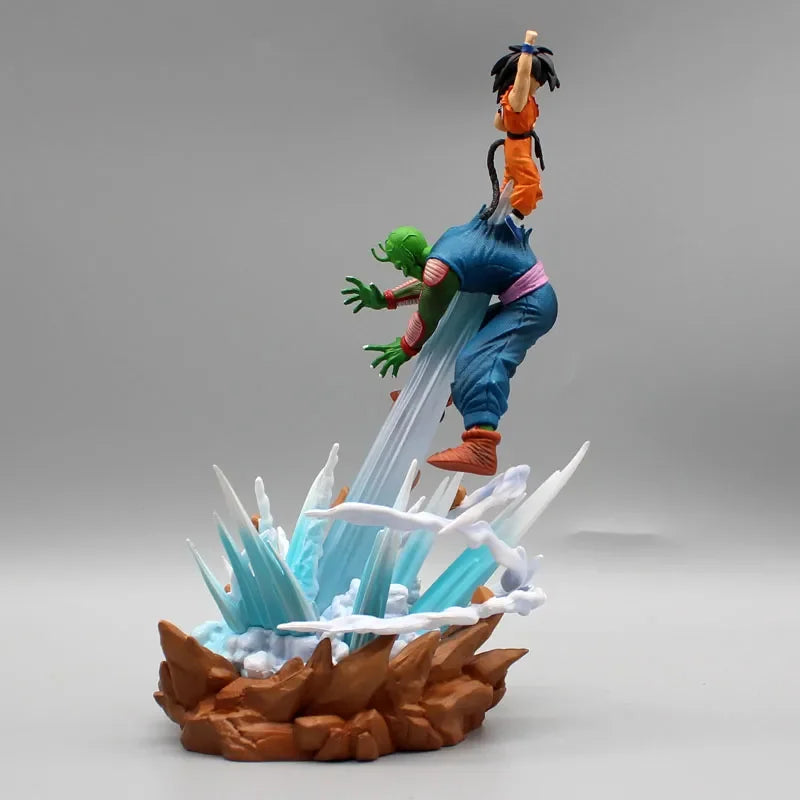 OBA Dragon Ball Goku Kid and King Piccolo figurines, detailed sculptures from the anime series, showcasing dynamic character poses.