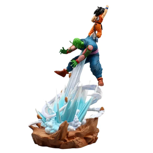 OBA Dragon Ball Goku Kid vs King Piccolo figurines, detailed sculptures of characters from the Dragon Ball series.